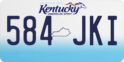 KY license plate 584JKI