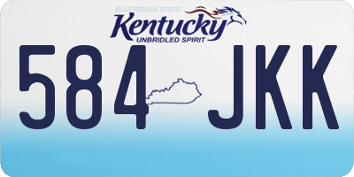 KY license plate 584JKK