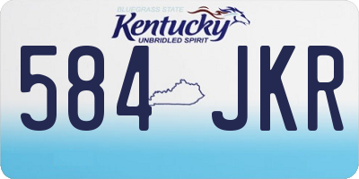 KY license plate 584JKR