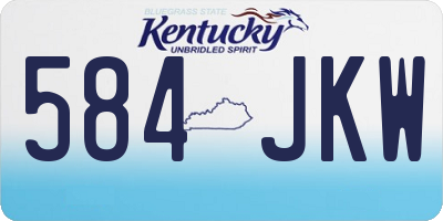 KY license plate 584JKW