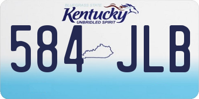 KY license plate 584JLB