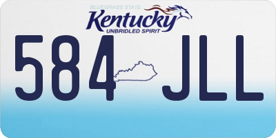 KY license plate 584JLL