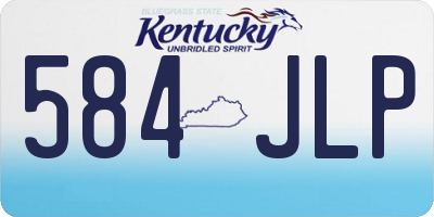 KY license plate 584JLP