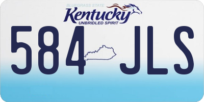 KY license plate 584JLS