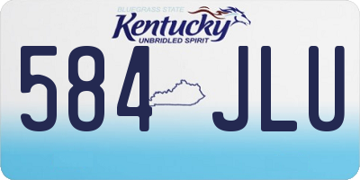 KY license plate 584JLU