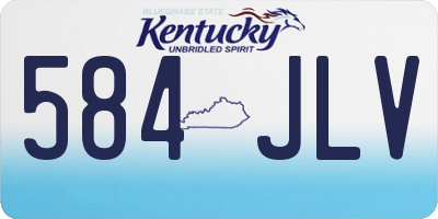 KY license plate 584JLV