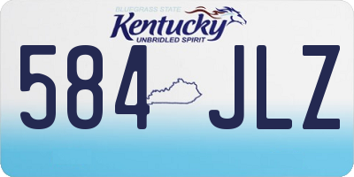 KY license plate 584JLZ