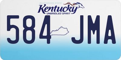KY license plate 584JMA