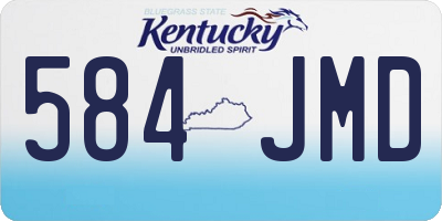 KY license plate 584JMD