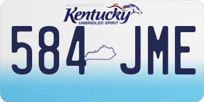 KY license plate 584JME