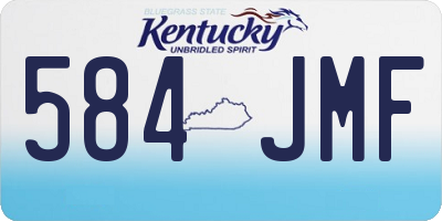 KY license plate 584JMF
