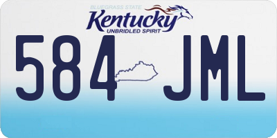 KY license plate 584JML