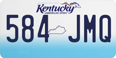 KY license plate 584JMQ