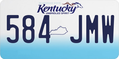 KY license plate 584JMW