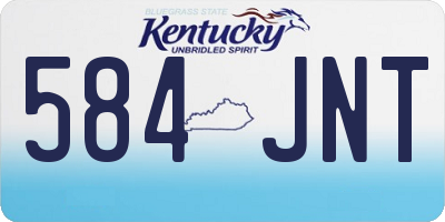 KY license plate 584JNT