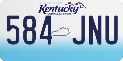 KY license plate 584JNU