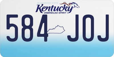 KY license plate 584JOJ