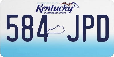 KY license plate 584JPD