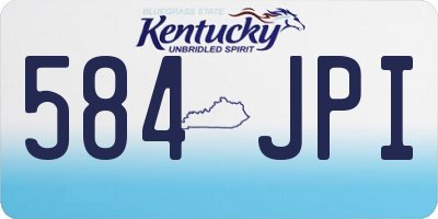 KY license plate 584JPI