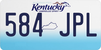 KY license plate 584JPL