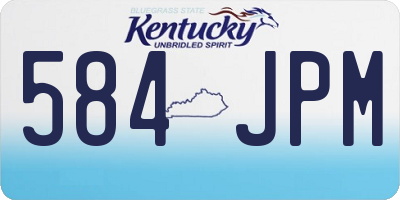 KY license plate 584JPM