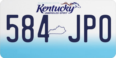KY license plate 584JPO