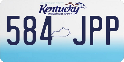 KY license plate 584JPP