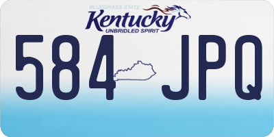 KY license plate 584JPQ