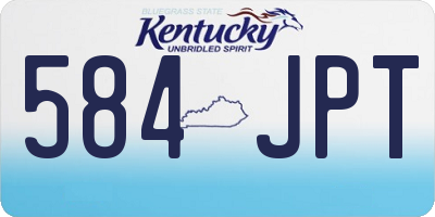 KY license plate 584JPT