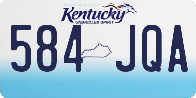 KY license plate 584JQA
