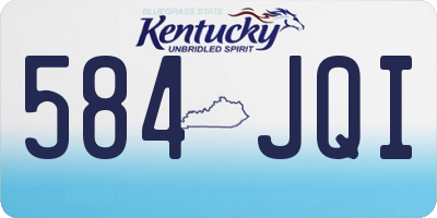 KY license plate 584JQI