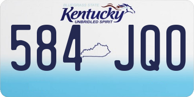 KY license plate 584JQO