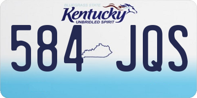 KY license plate 584JQS