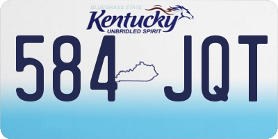 KY license plate 584JQT