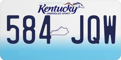 KY license plate 584JQW