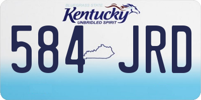 KY license plate 584JRD