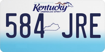 KY license plate 584JRE