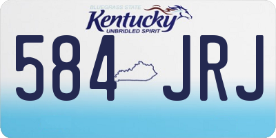 KY license plate 584JRJ
