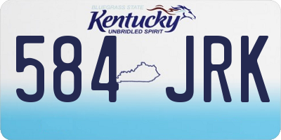 KY license plate 584JRK