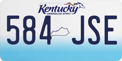 KY license plate 584JSE