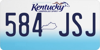 KY license plate 584JSJ