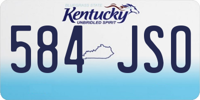 KY license plate 584JSO