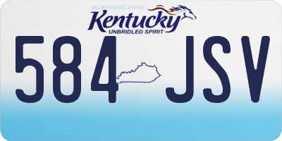 KY license plate 584JSV