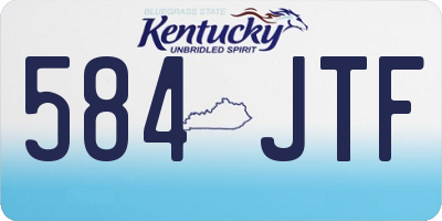 KY license plate 584JTF