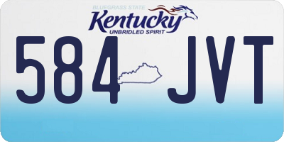 KY license plate 584JVT
