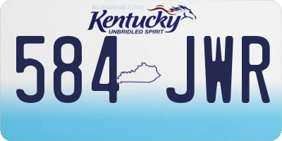 KY license plate 584JWR