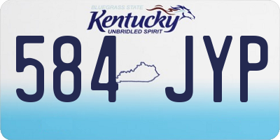 KY license plate 584JYP