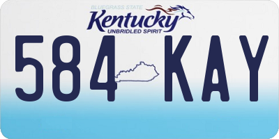 KY license plate 584KAY