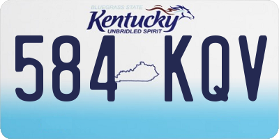 KY license plate 584KQV