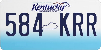 KY license plate 584KRR